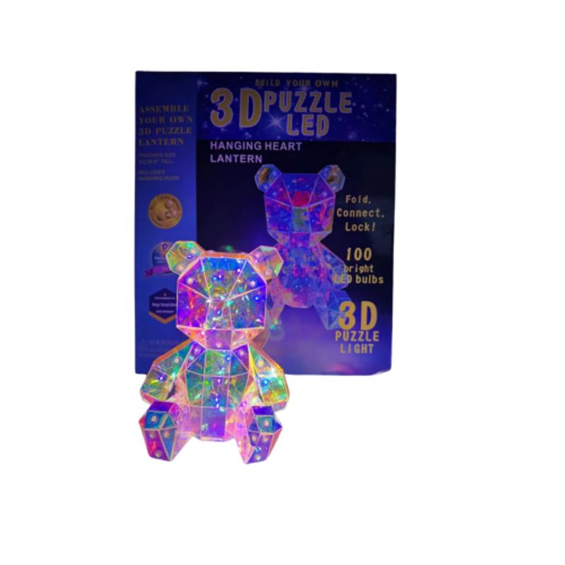 SHEN HUANG - Lámpara Led 3d Puzzle Armable En Forma De Oso