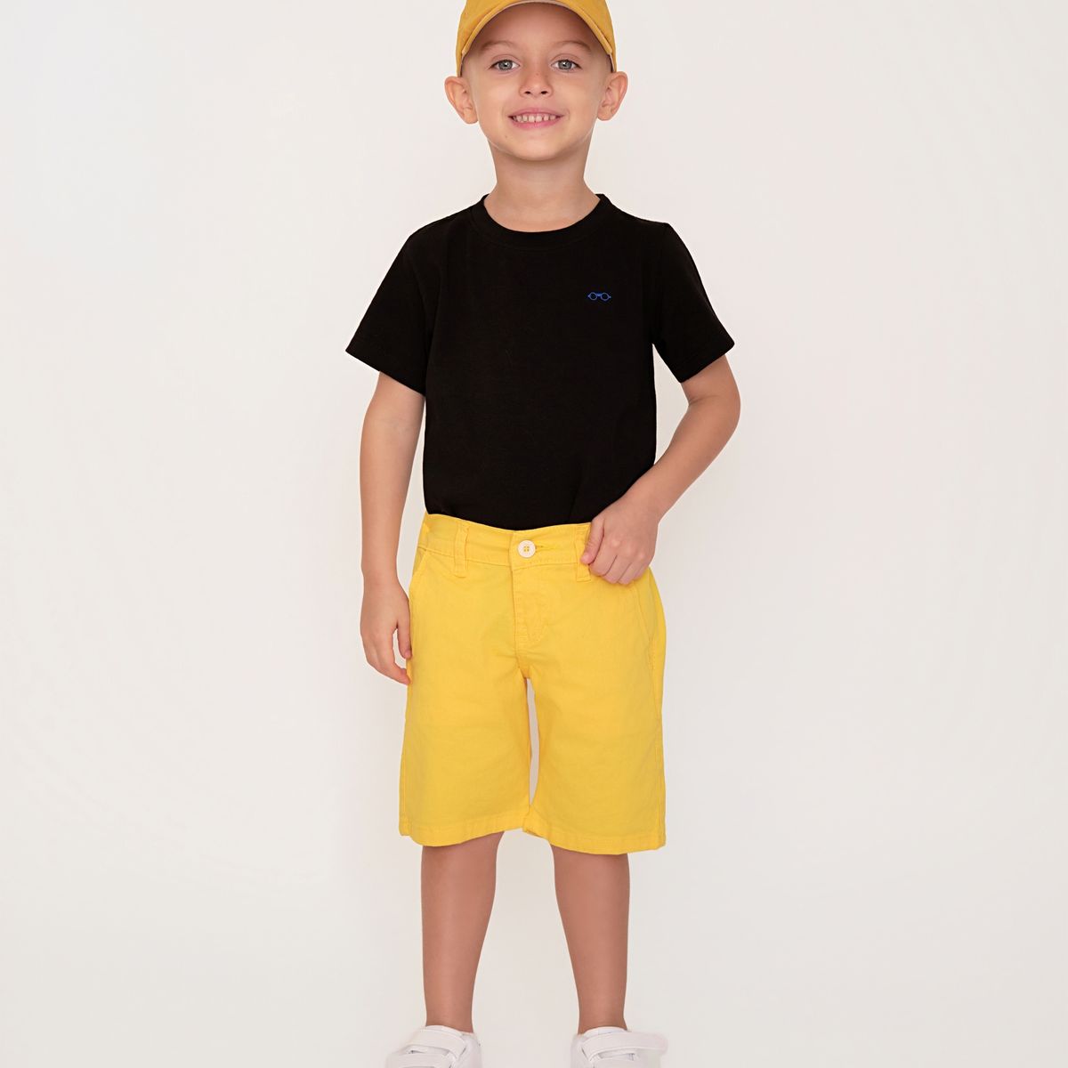 GENERICO - BERMUDA DE DRIL NIÑO AMARILLO