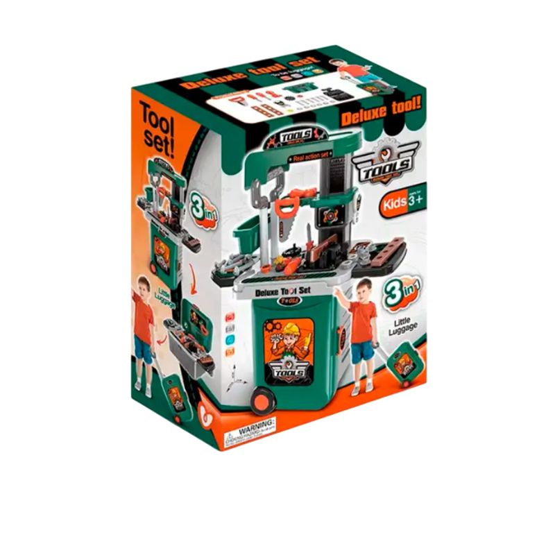 GENERICO - Set Maleta Ruedas Herramientas Lujo Ruedas Juguete 3 En 1