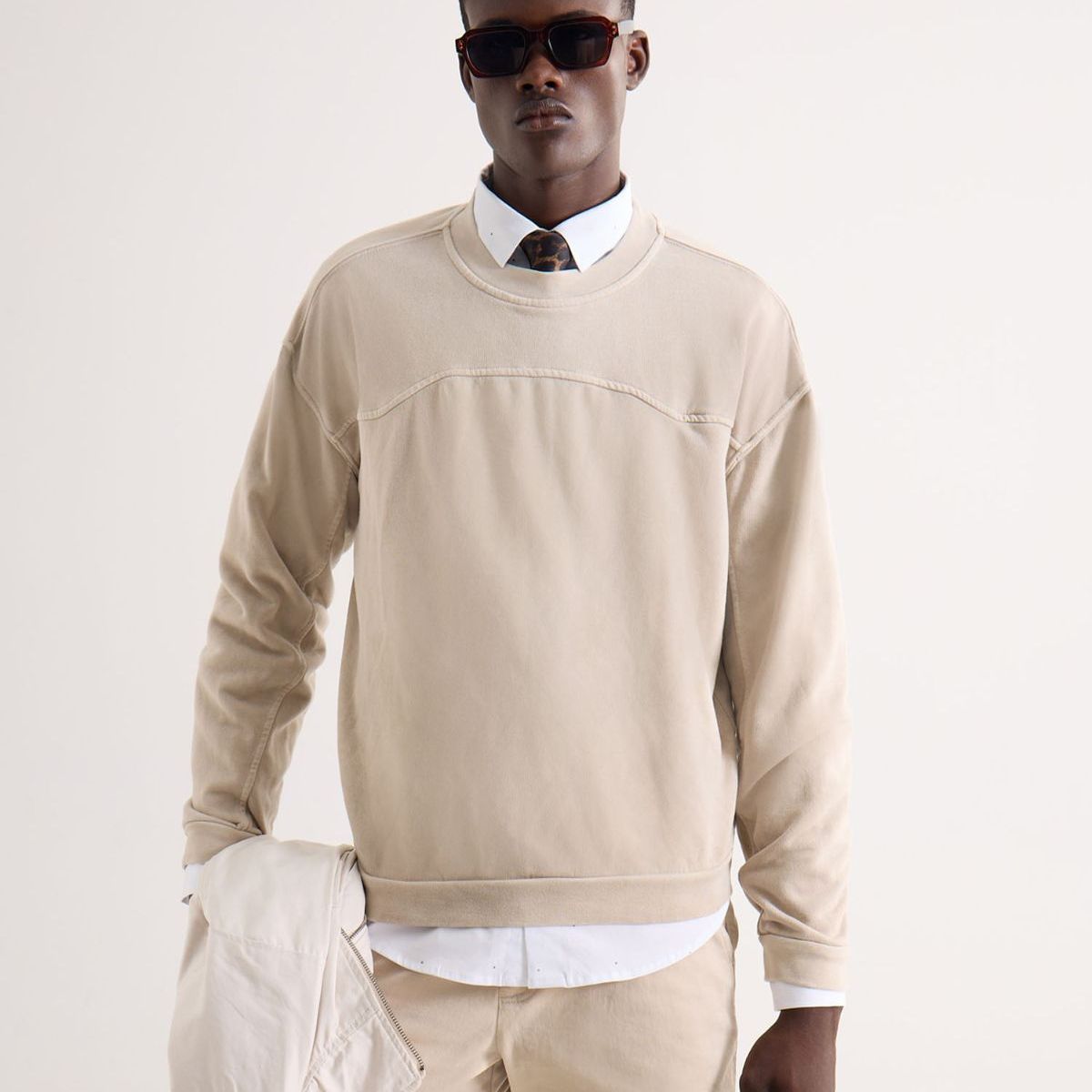 SEVEN SEVEN - Buzo Para Hombre Cuello Redondo Color Beige Marca Seven Seven #45060694