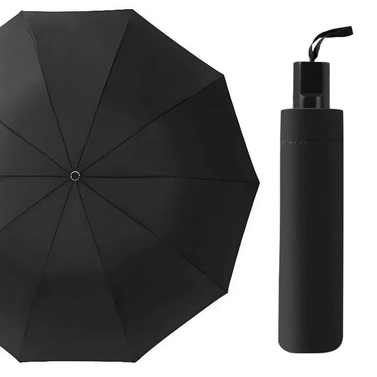 GENERICO - Sombrilla Grande Manual Anti Viento Con Fitro De 10 Varillas