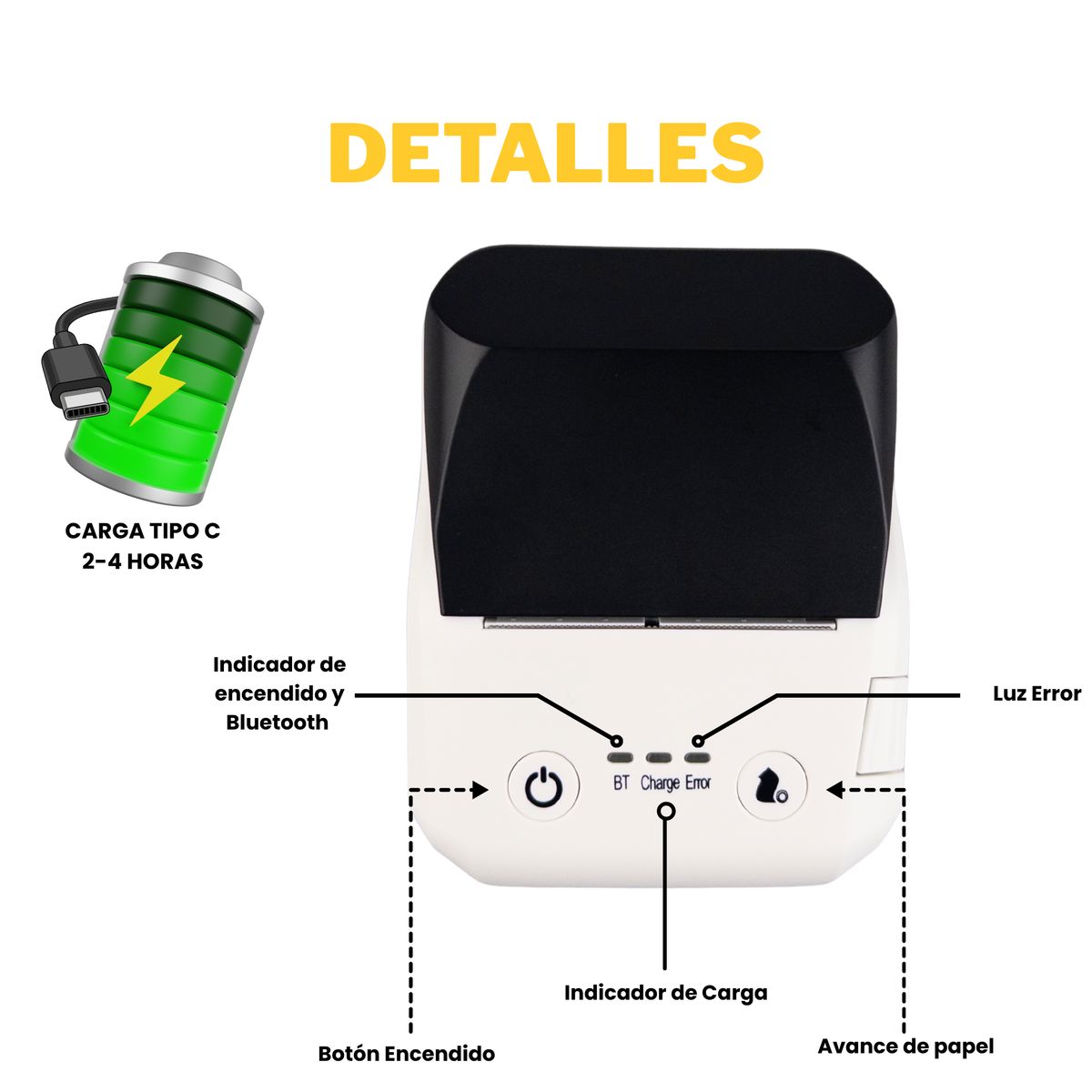 GENERICO - Impresora Térmica Otala 632-l58p Etiquetas Y Pos 58mm