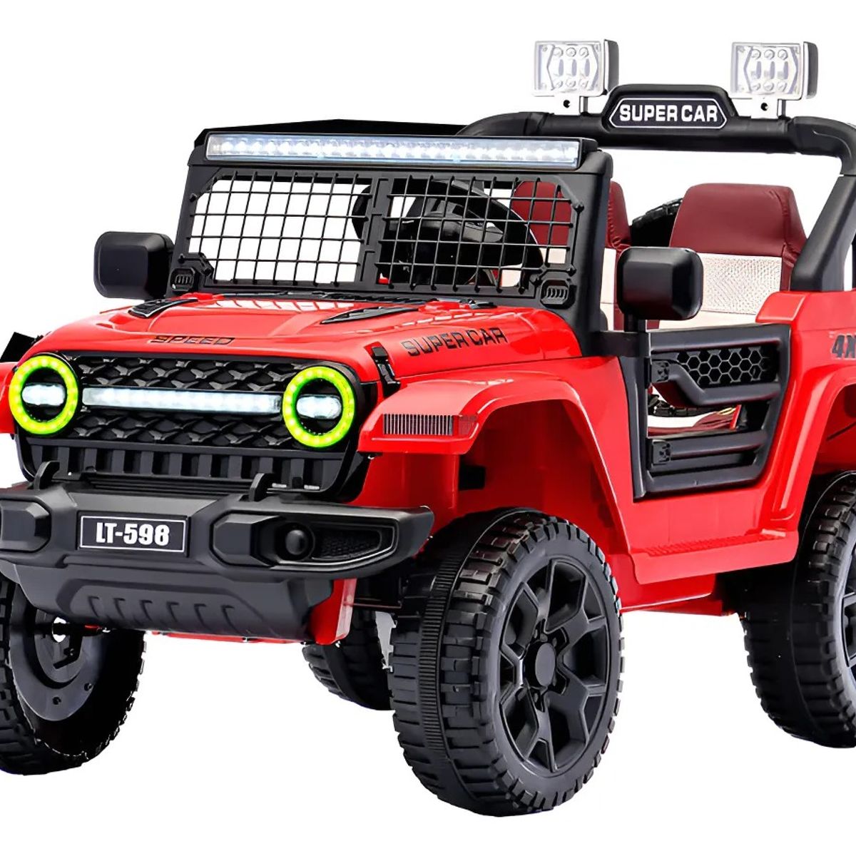 KIDSHOP - Carro Electrico Niños 4x4 Control Musica Luces KB004-RJ