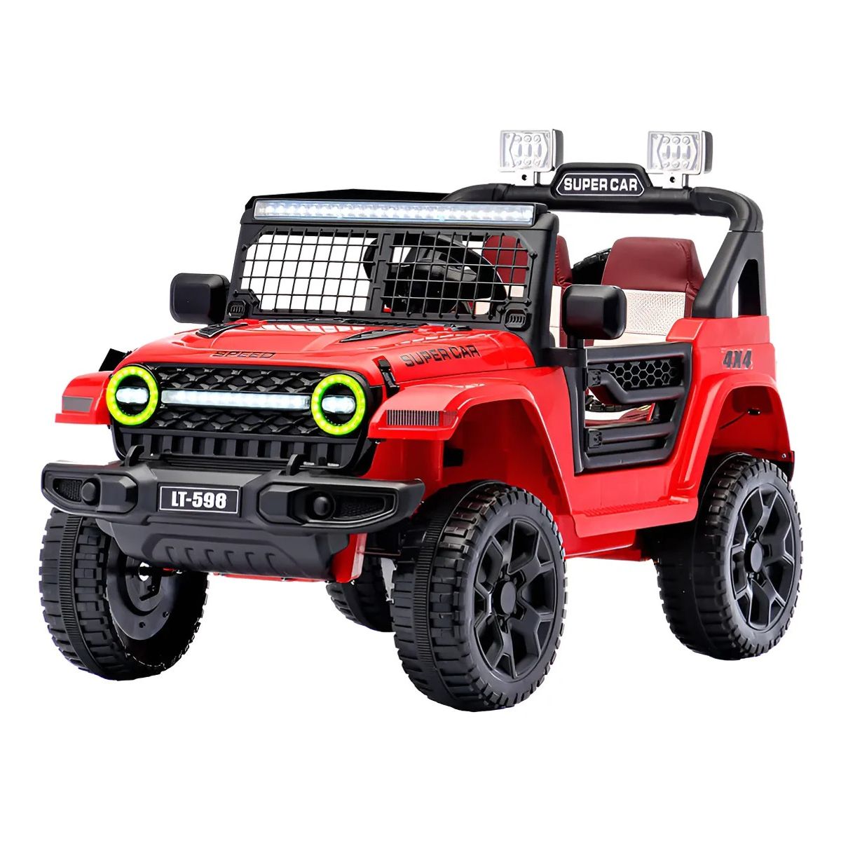 KIDSHOP - Carro Electrico Niños 4x4 Control Musica Luces KB004-RJ