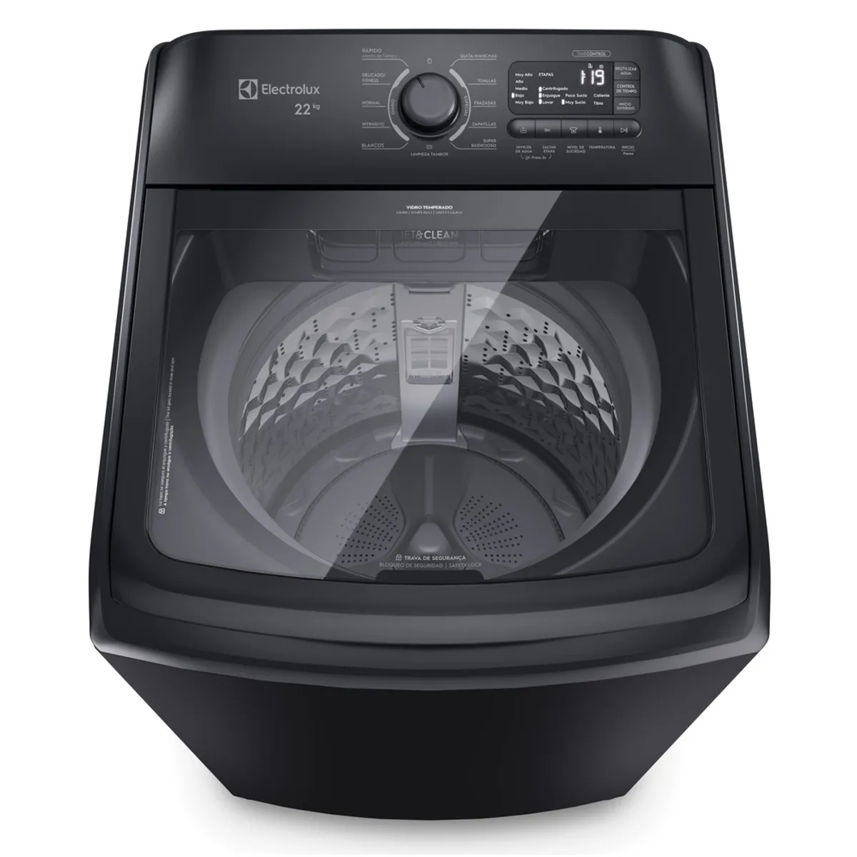 ELECTROLUX - Lavadora Electrolux Carga Superior 22kg con Cierre Fácil Negra LP22I