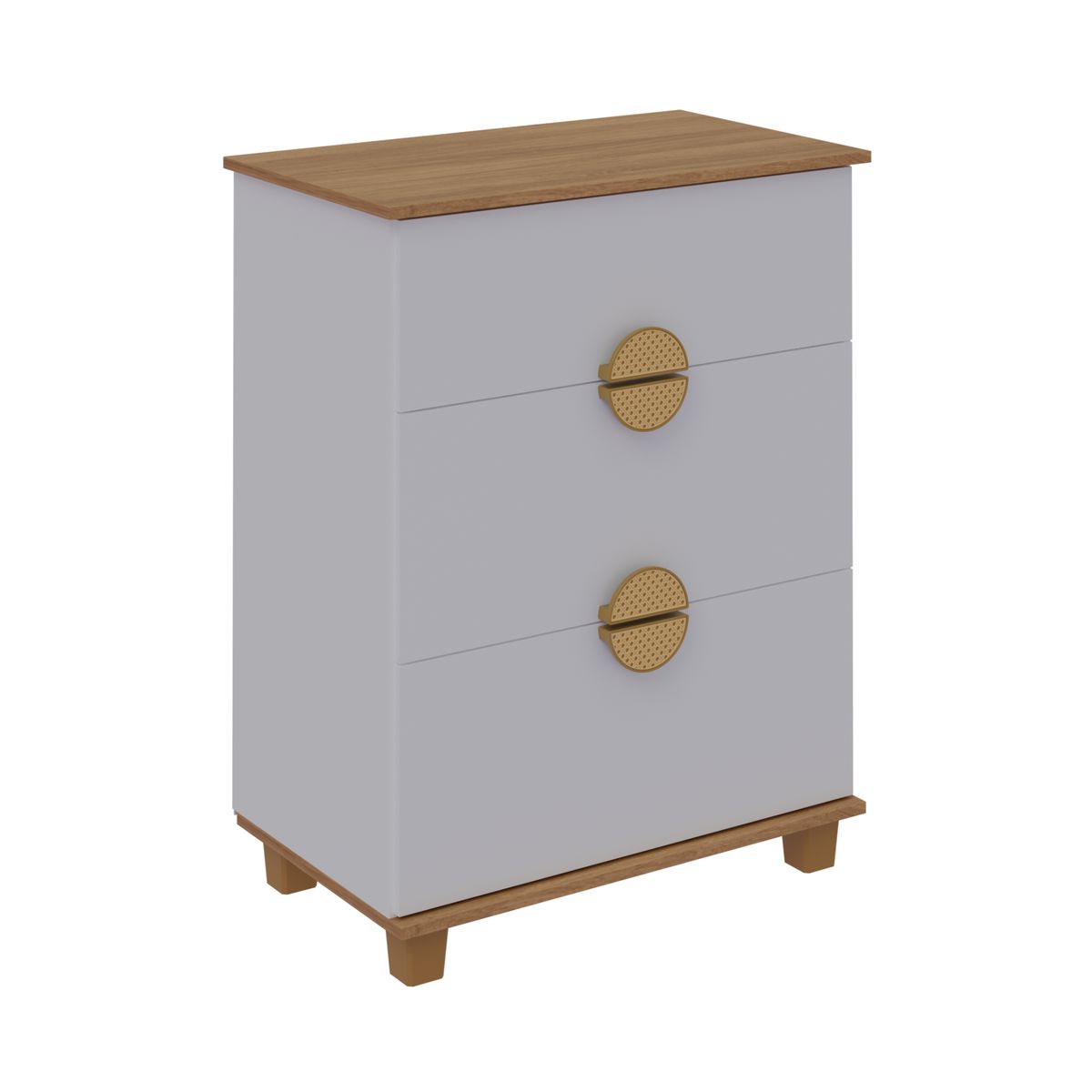 GENERICO - Comoda Organizadora Blanco Con 3 Cajones_.