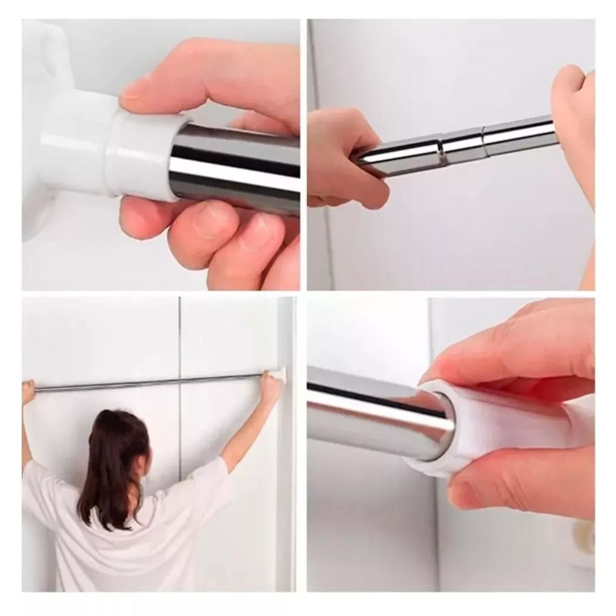 GENERICO - Tubo para ropa,tubo cortina, barra expandible 130 a 250 cm