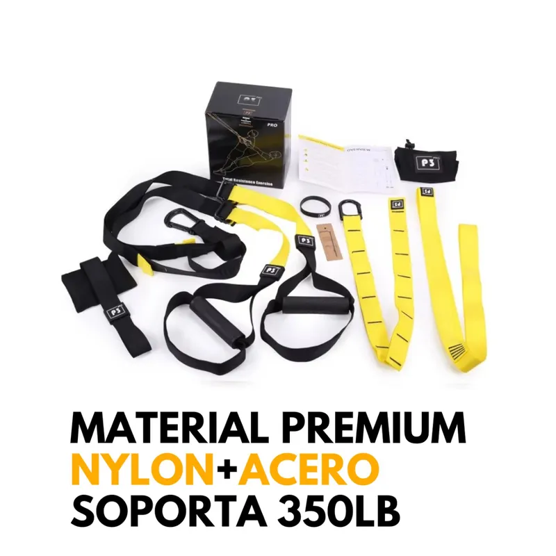 TRX - Banda Suspensión Tipo Trx Fitnics Set Completo Entrenamiento