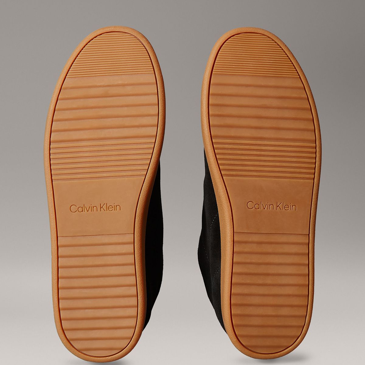 CALVIN KLEIN - Tenis negro cupsole de cuero Calvin Klein