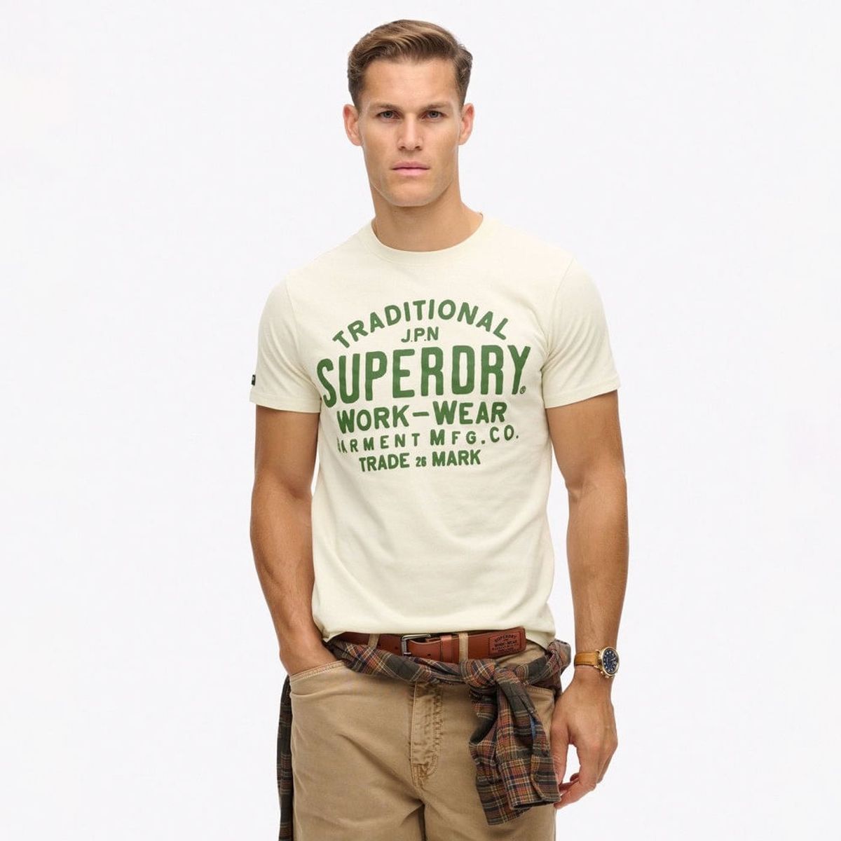 SUPERDRY - Camiseta Manga Corta Para Hombre Machined Goods Workwear Tee Superdry