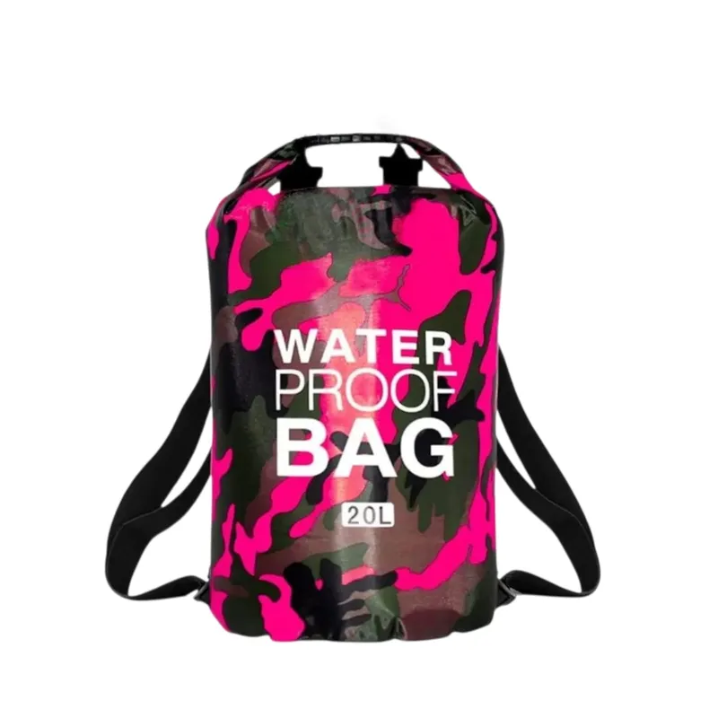 GENERICO - Bolsa Impermeable de 20 Lits Bolsa de Almacenamiento Fucsia Camuflado