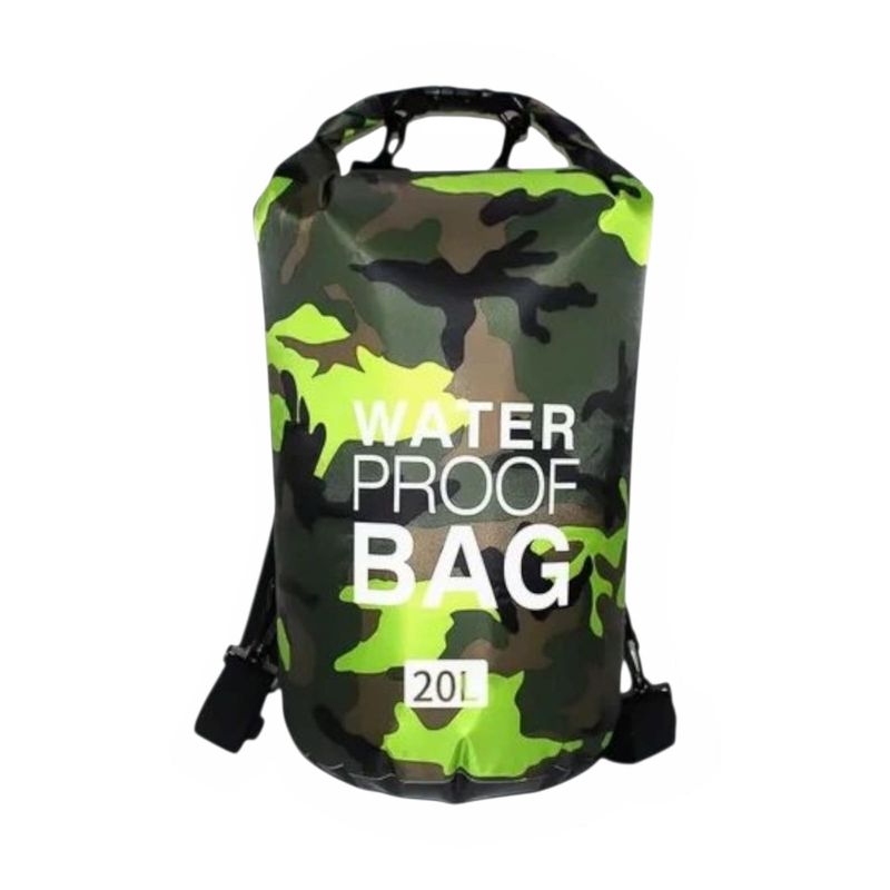 GENERICO - Bolsa Impermeable de 20Lits Bolsa de Almacenamiento Verde Camuflado
