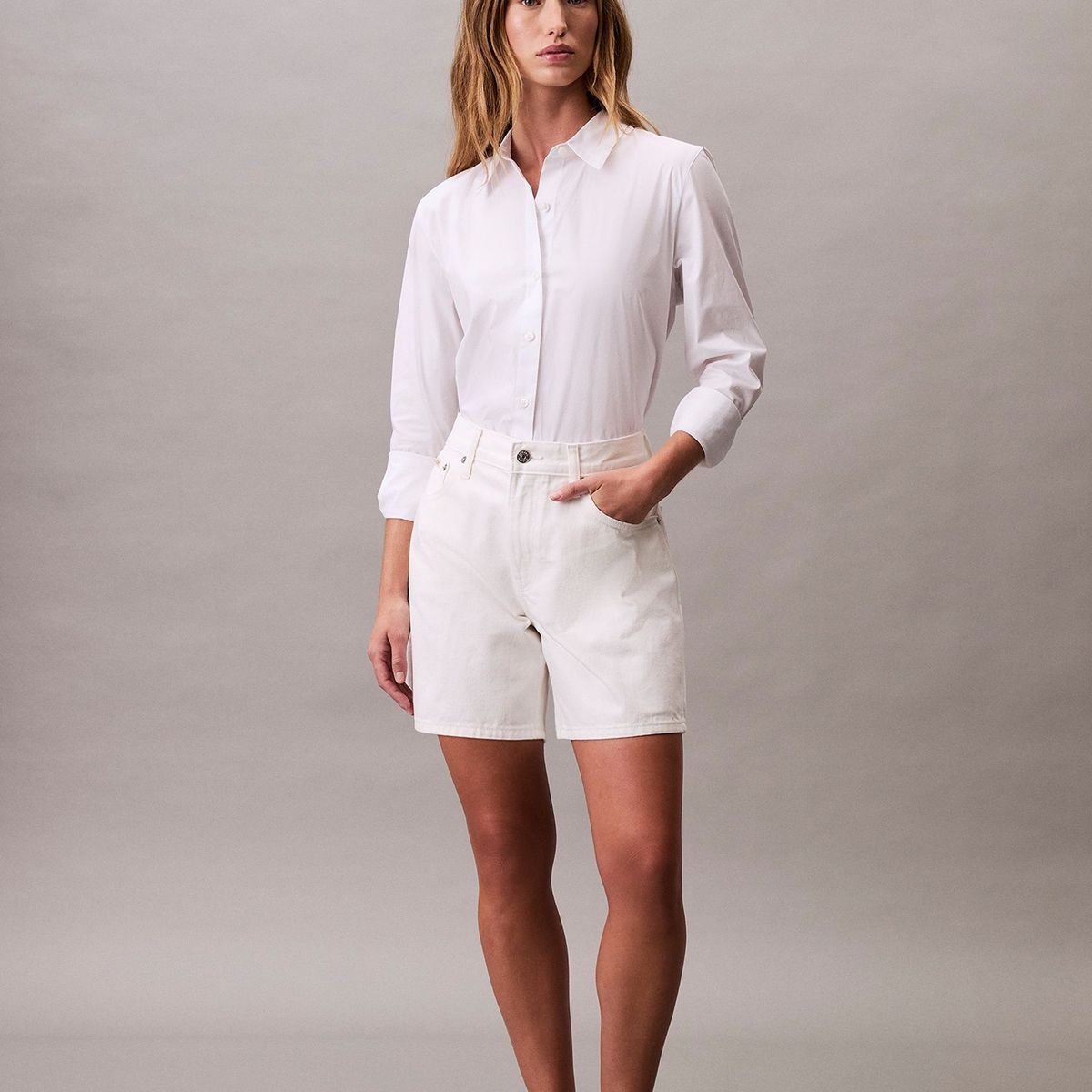 CALVIN KLEIN - Bermudas beige Denim 90s Calvin Klein