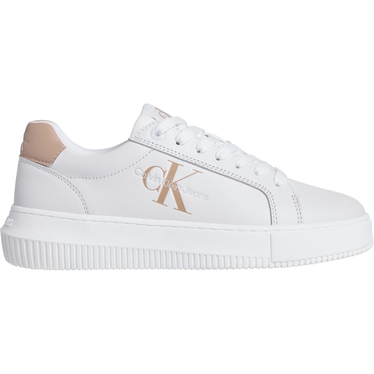 CALVIN KLEIN - Tenis blanco chunky cupsole laceup Calvin Klein