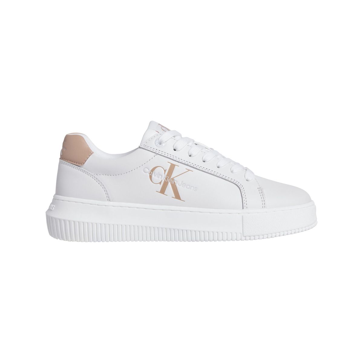CALVIN KLEIN - Tenis blanco chunky cupsole laceup Calvin Klein