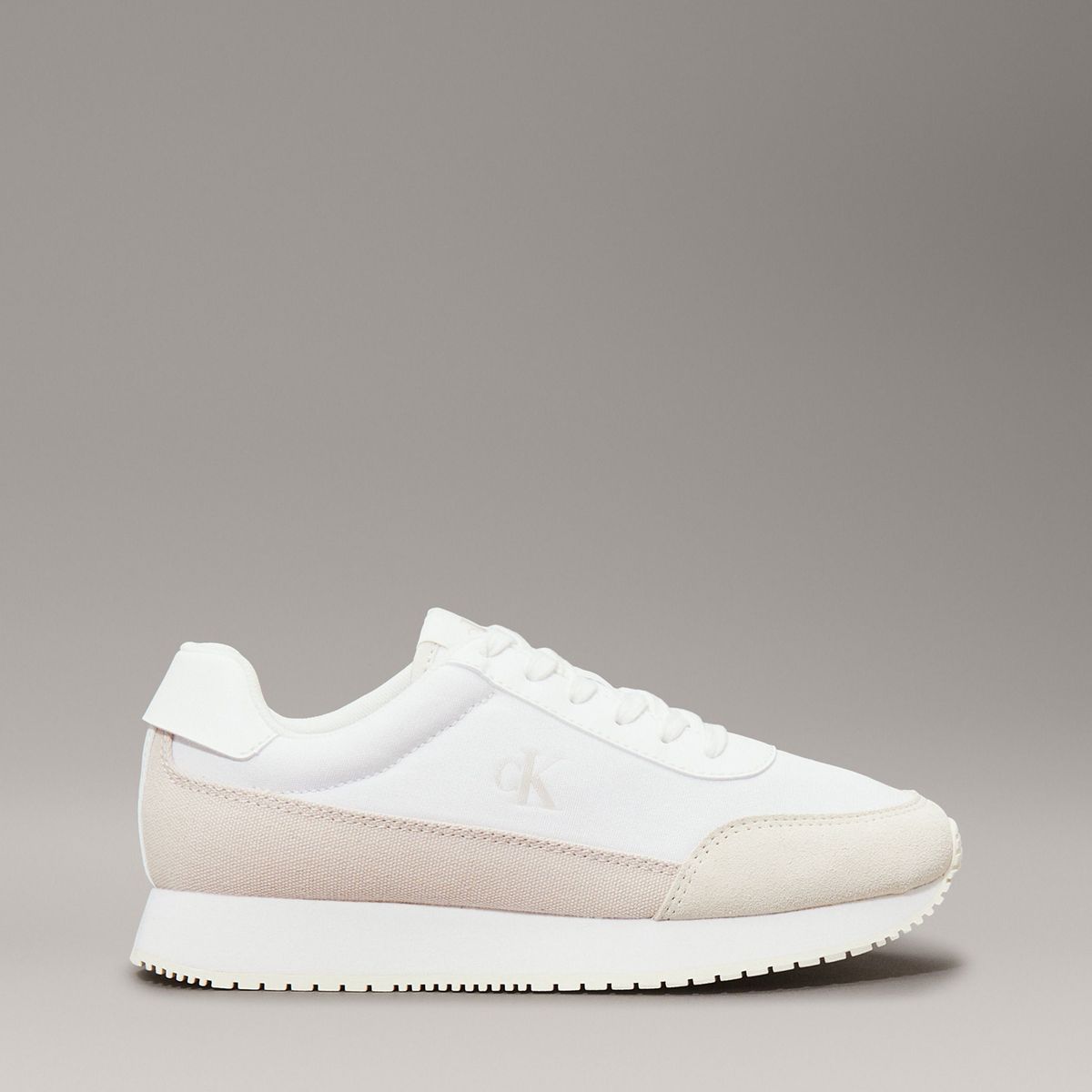 CALVIN KLEIN - Tenis blanco de lona Calvin Klein