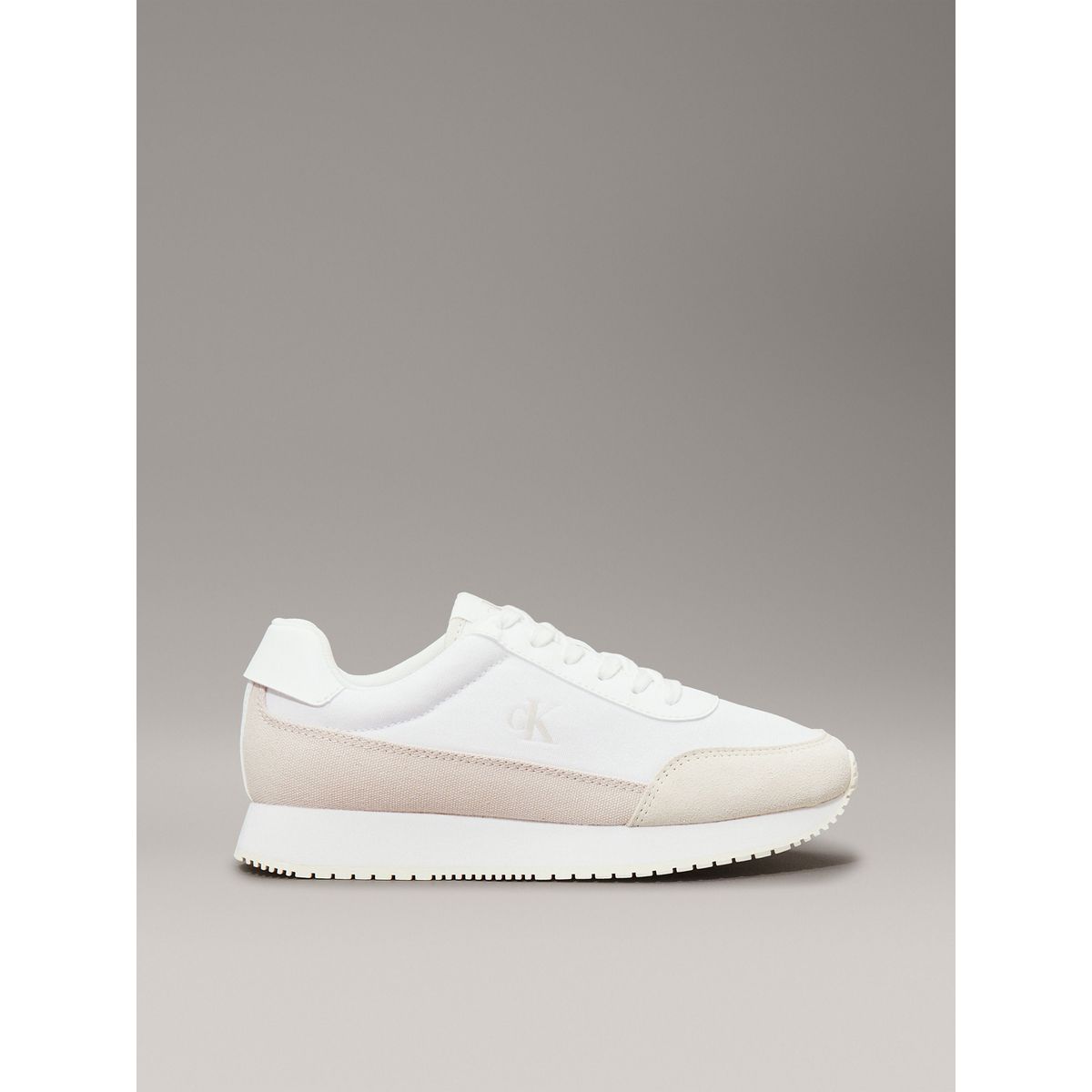 CALVIN KLEIN - Tenis blanco de lona Calvin Klein