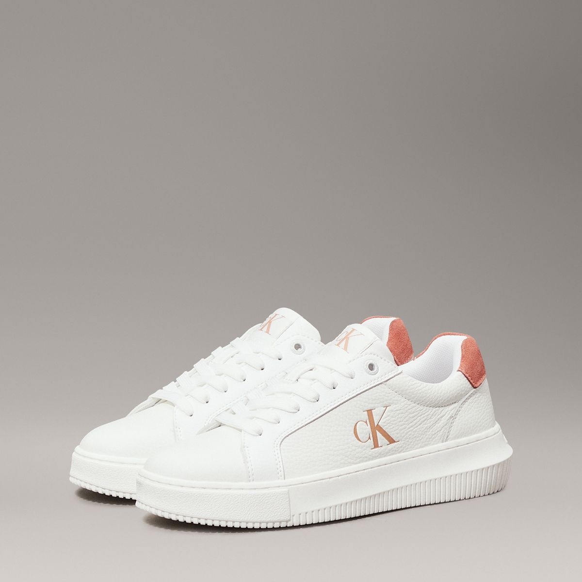 CALVIN KLEIN - Tenis blanco chunky cupsole Calvin Klein