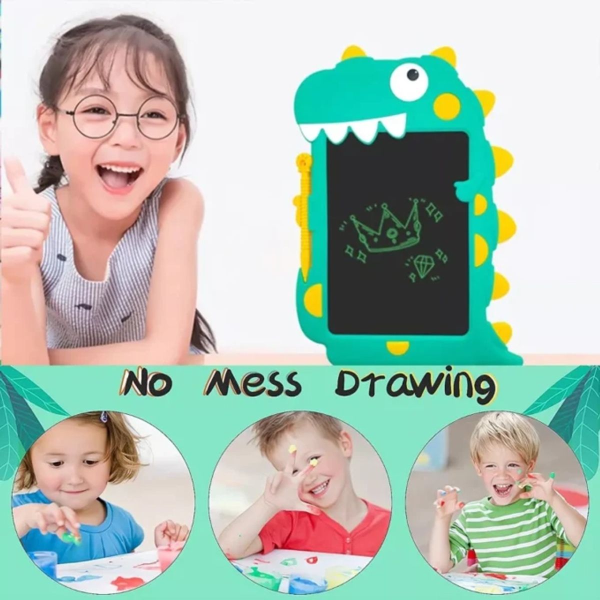 GENERICO - Tablero LED Mágico Dinosaurio 8.5 Pulgadas