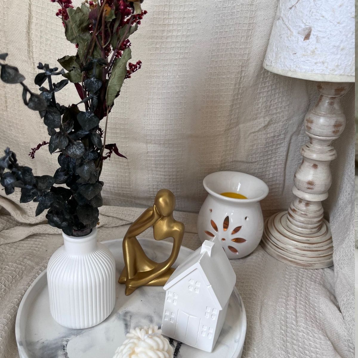 DECORACIONES ALE Y GABI - Centro de Mesa Jarrón Kalio 6 Piezas decorativas