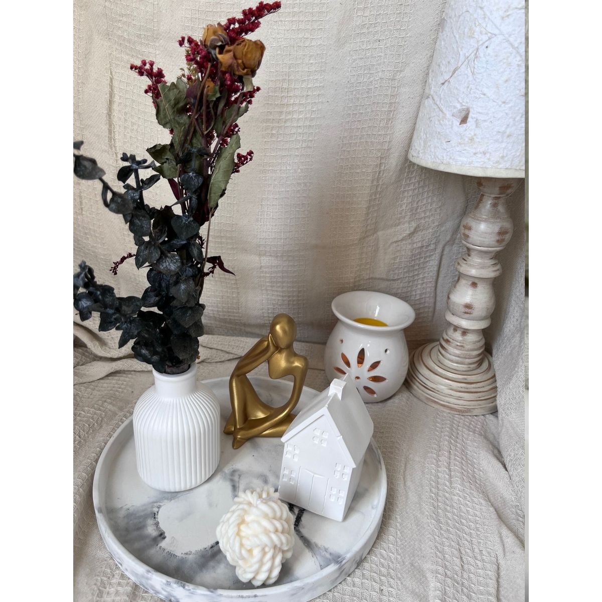 DECORACIONES ALE Y GABI - Centro de Mesa Jarrón Kalio 6 Piezas decorativas