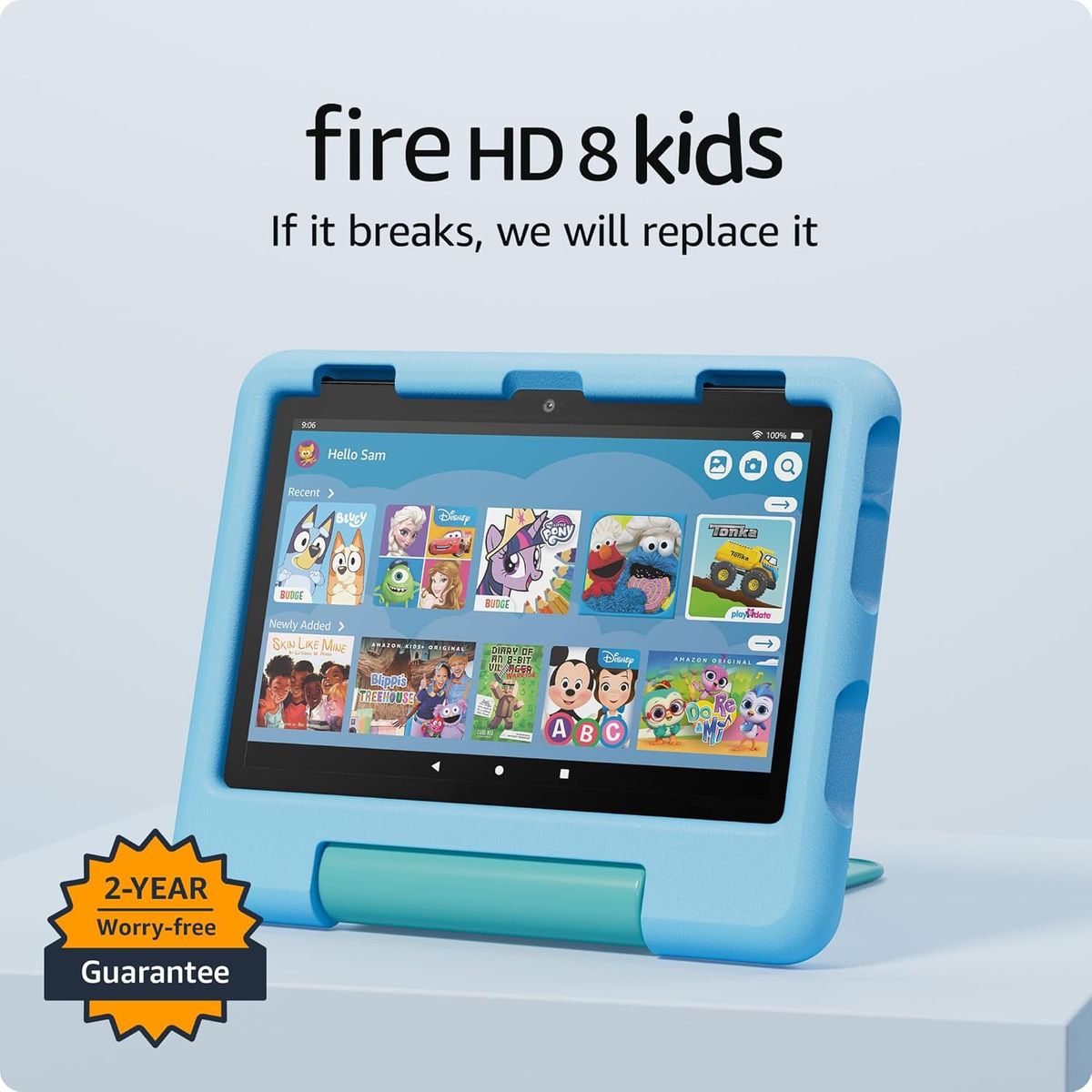 AMAZON - Tablet Amazon Fire HD 8" Kids Niños Con Funda 3 - 7 Años Original 3GB RAM + 32GB Almacenam