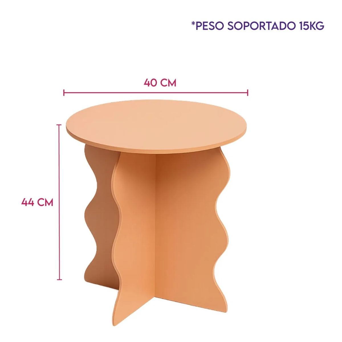 GENERICO - Mesa Auxiliar Sala Decorativa Circular Moderna Refgala