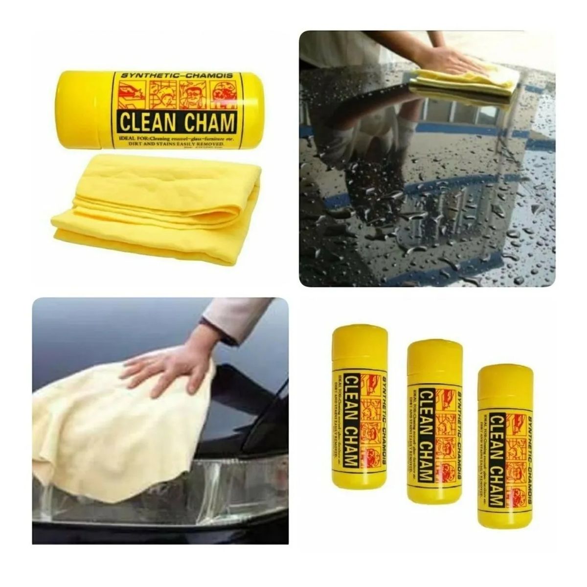 CHAMOIS - Toalla Limpieza Chamois Super Absorbente Secado Ultrarrápido Amarillo