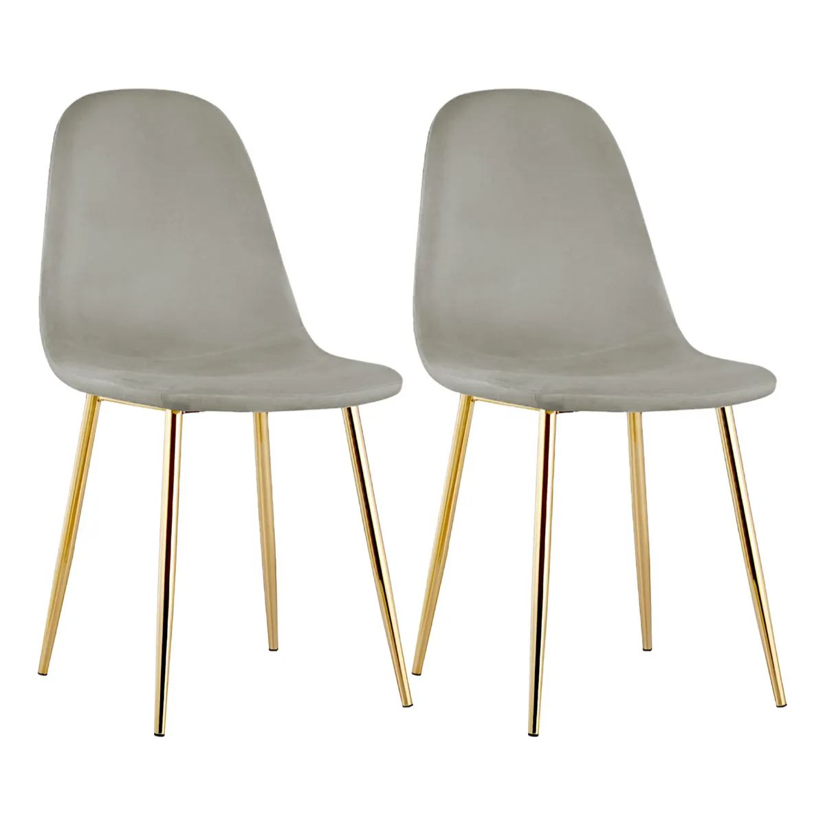 GENERICO - Set X2 Silla Decor Mueble Sala Comedor Dormitorio Refofelia Gris