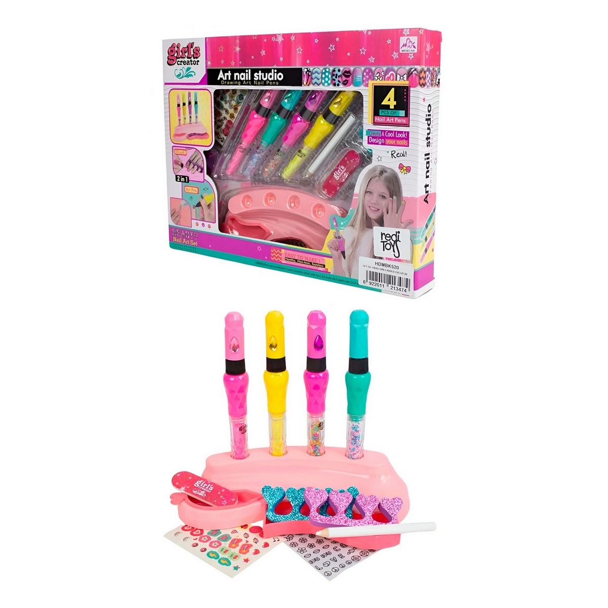 GENERICO - Juego Manicure Kit Personaliza Uñas Juguetes Niñas Didactico