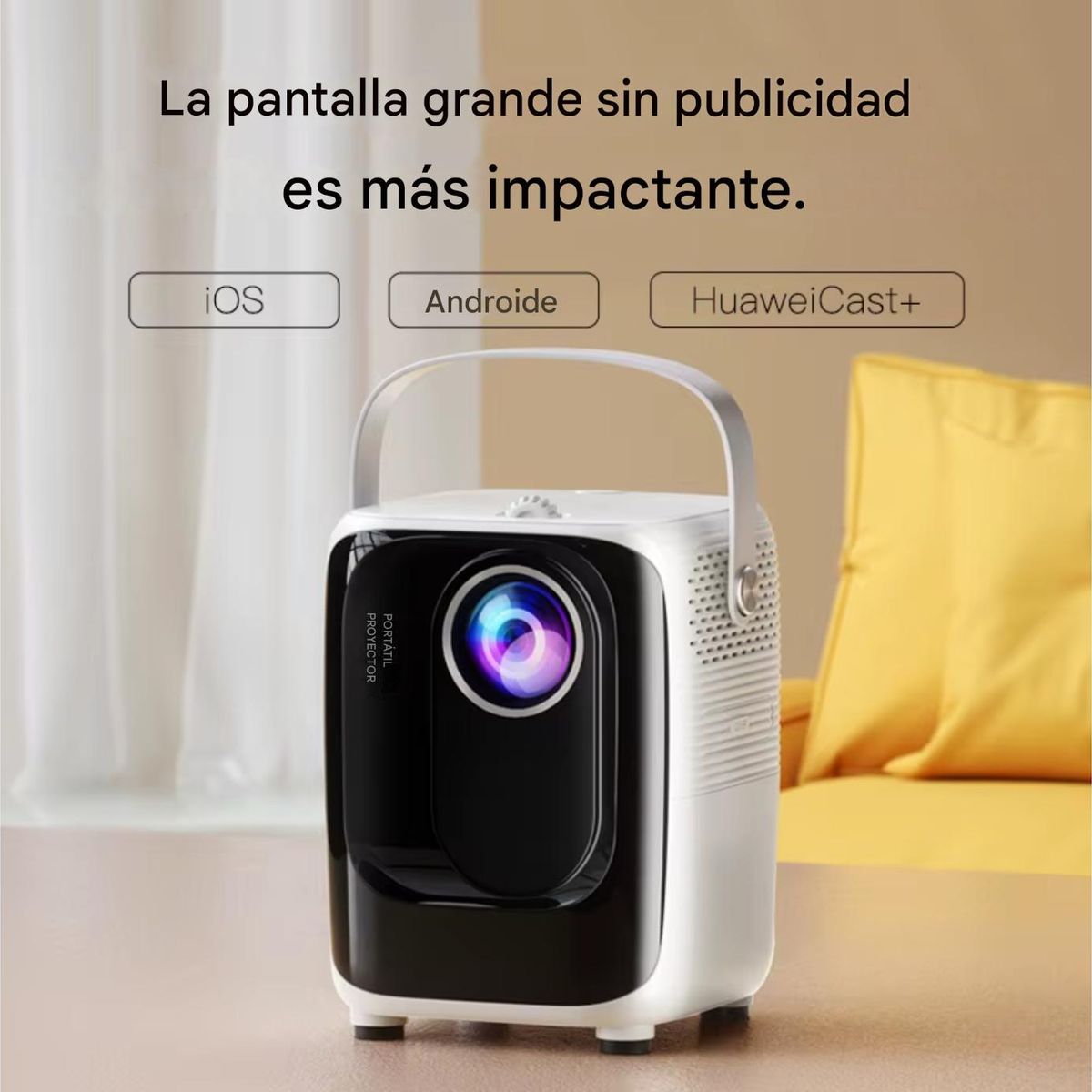 NOBELSOUND - Proyector Led Ultra Hd 1920 X 1080 Portátil Con Trípode