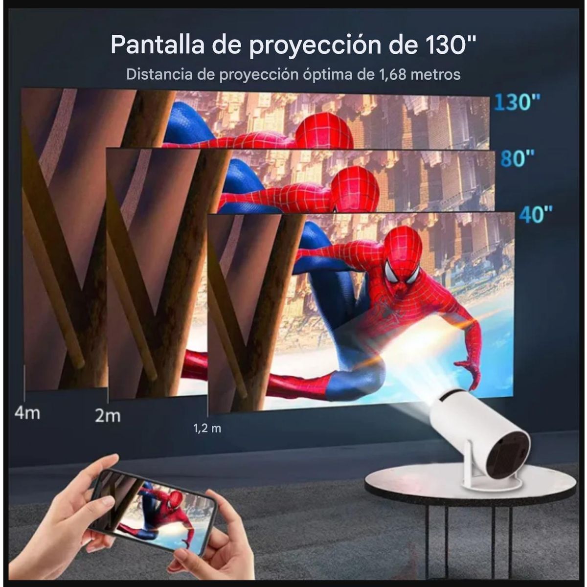 NOBELSOUND - Proyector Smart Y Consola Videojuegos Retro 20000 juegos + Controles