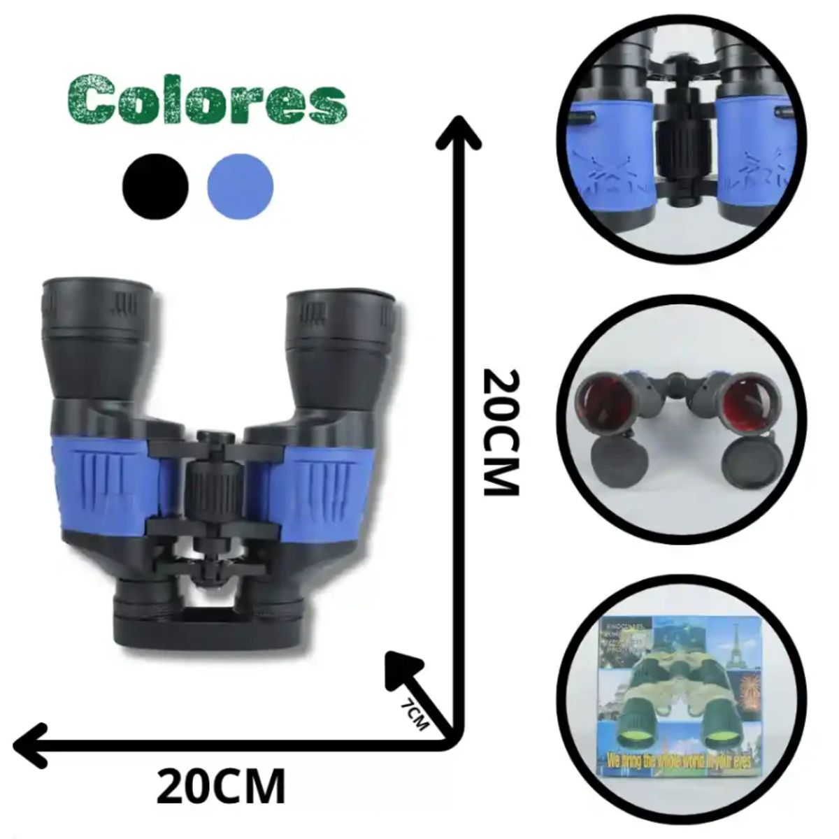 GENERICO - BINOCULAR CLASICO  JUGUETE PARA NIÑOS Y NIÑAS +3 AÑOS