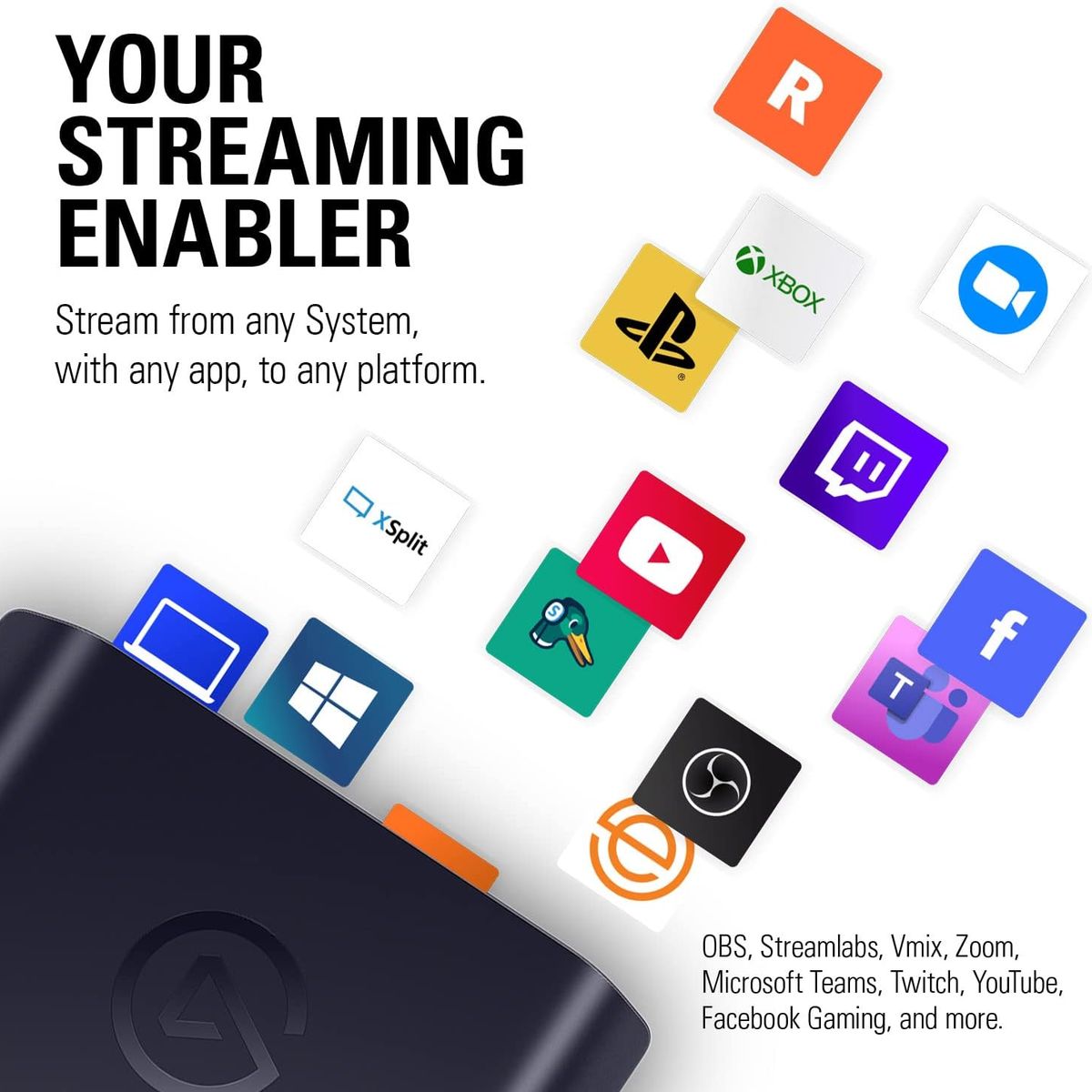 ELGATO - Capturadora de Video Profesional para PS5 Xbox y PC elgato HD60 X