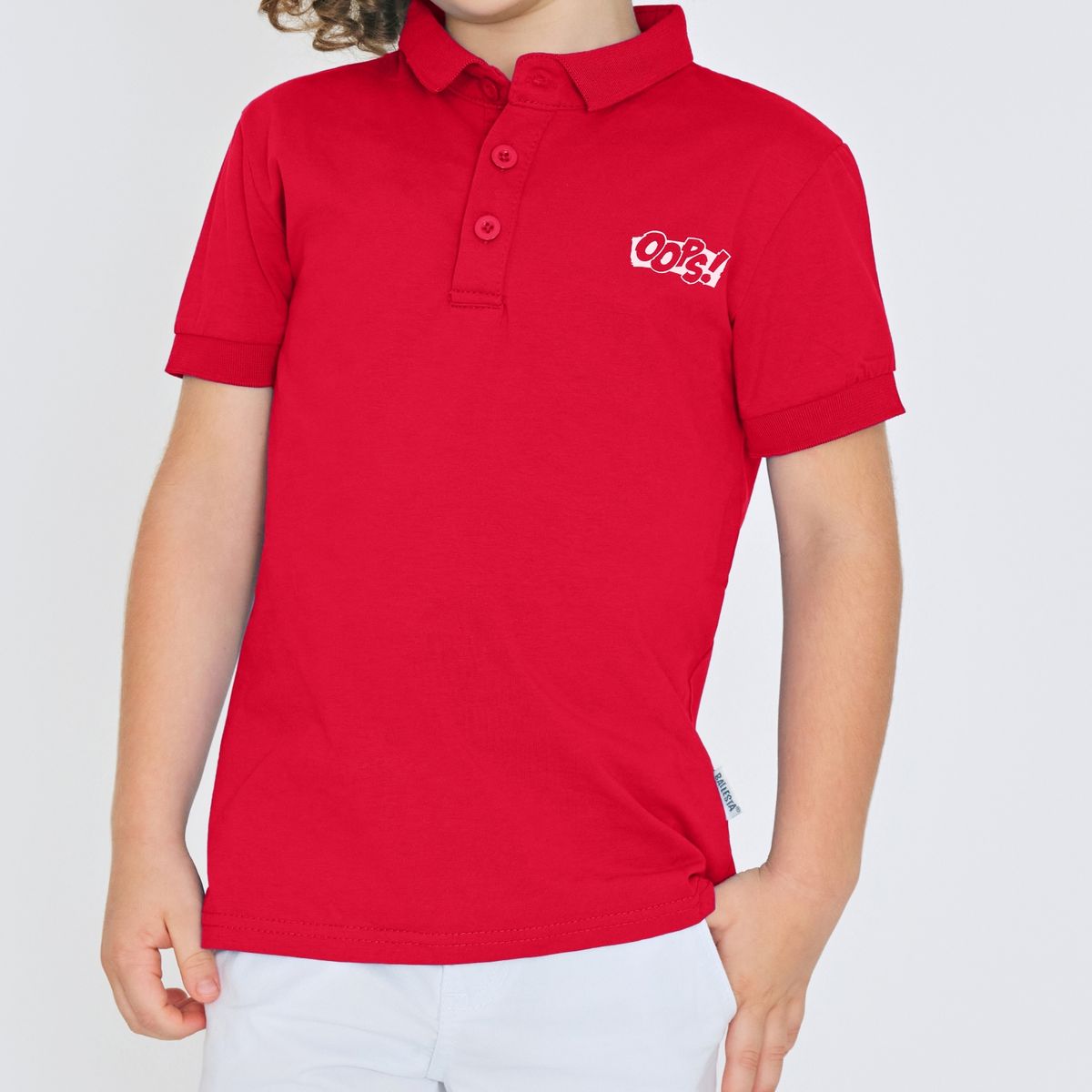 GENERICO - CAMISETA TIPO POLO NIÑO ROJO