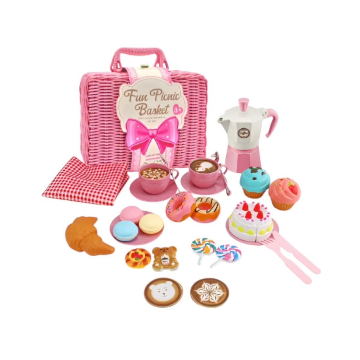 GENERICO - Juguete para niños canasta de picnic comida set de te