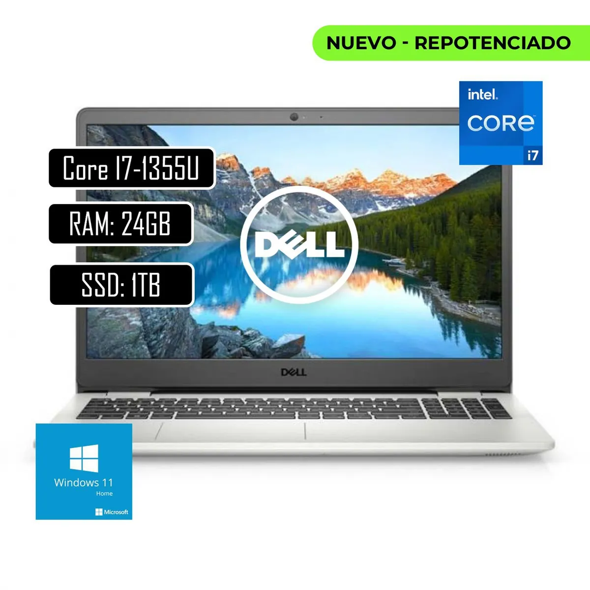 DELL - Portatil Dell Inspiron Intel Core i7-1355U Ram 24Gb SSD 1TB 15.6 WIN11 HOME