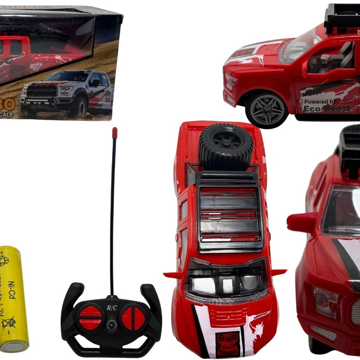 MAZUGI - Carro Camión Llanta Con Pilas Recargables A Control Remoto Negro