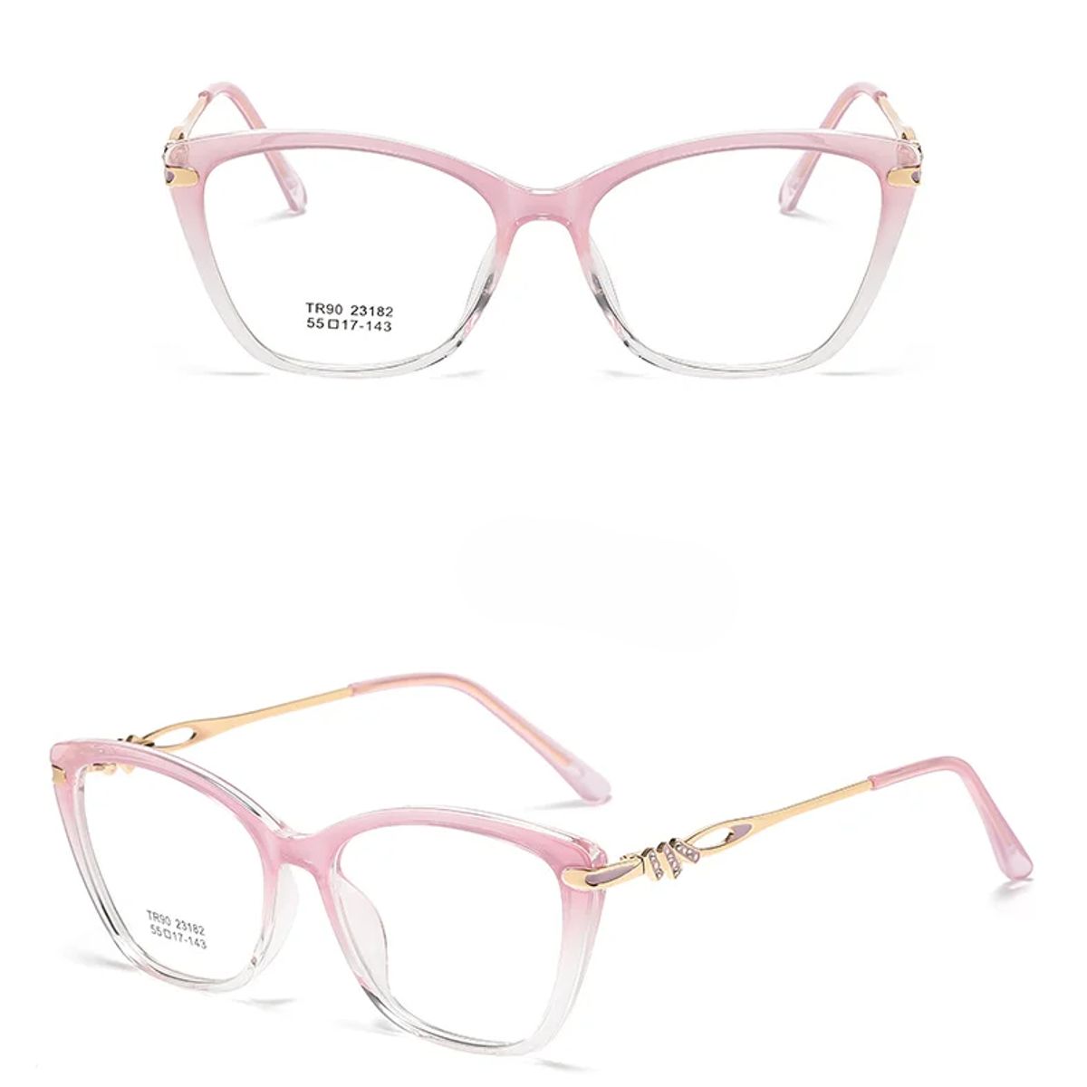 GENERICO - Gafas de moda Dama - Oscurecen en el sol - uso pantallas 23182 ROSA TRANSPARENTE