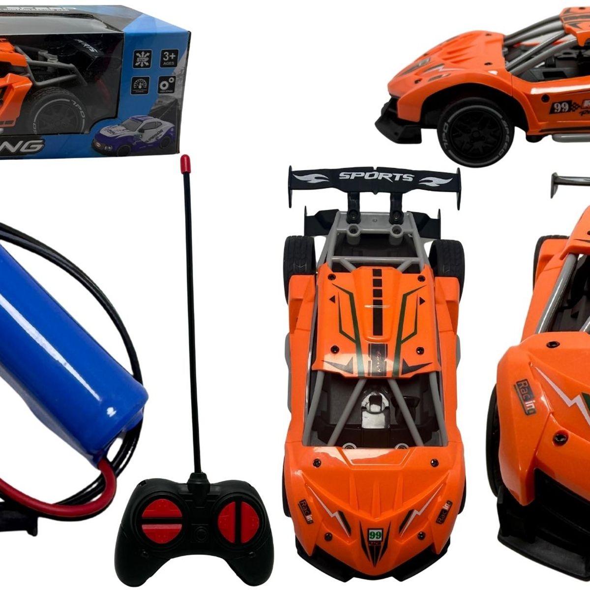 MAZUGI - Carro Deportivo De Carreras Pila Recargable A Control Remoto