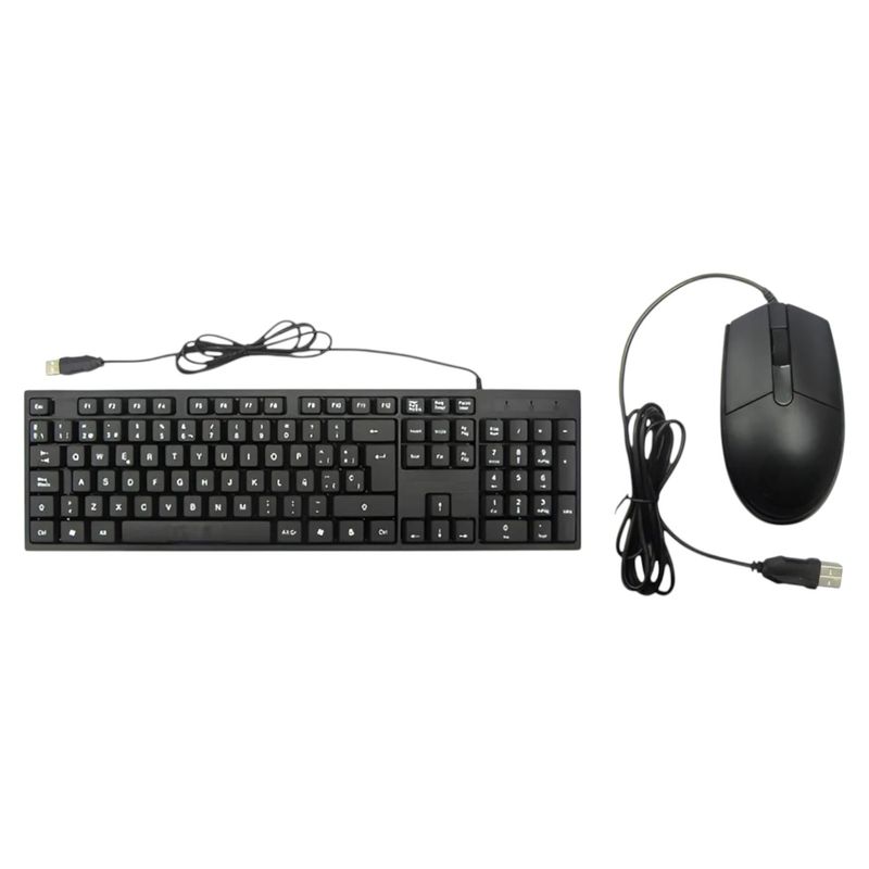 GENERICO - Teclado Y Mouse Alambrico Escribe Y Navega Con Precision