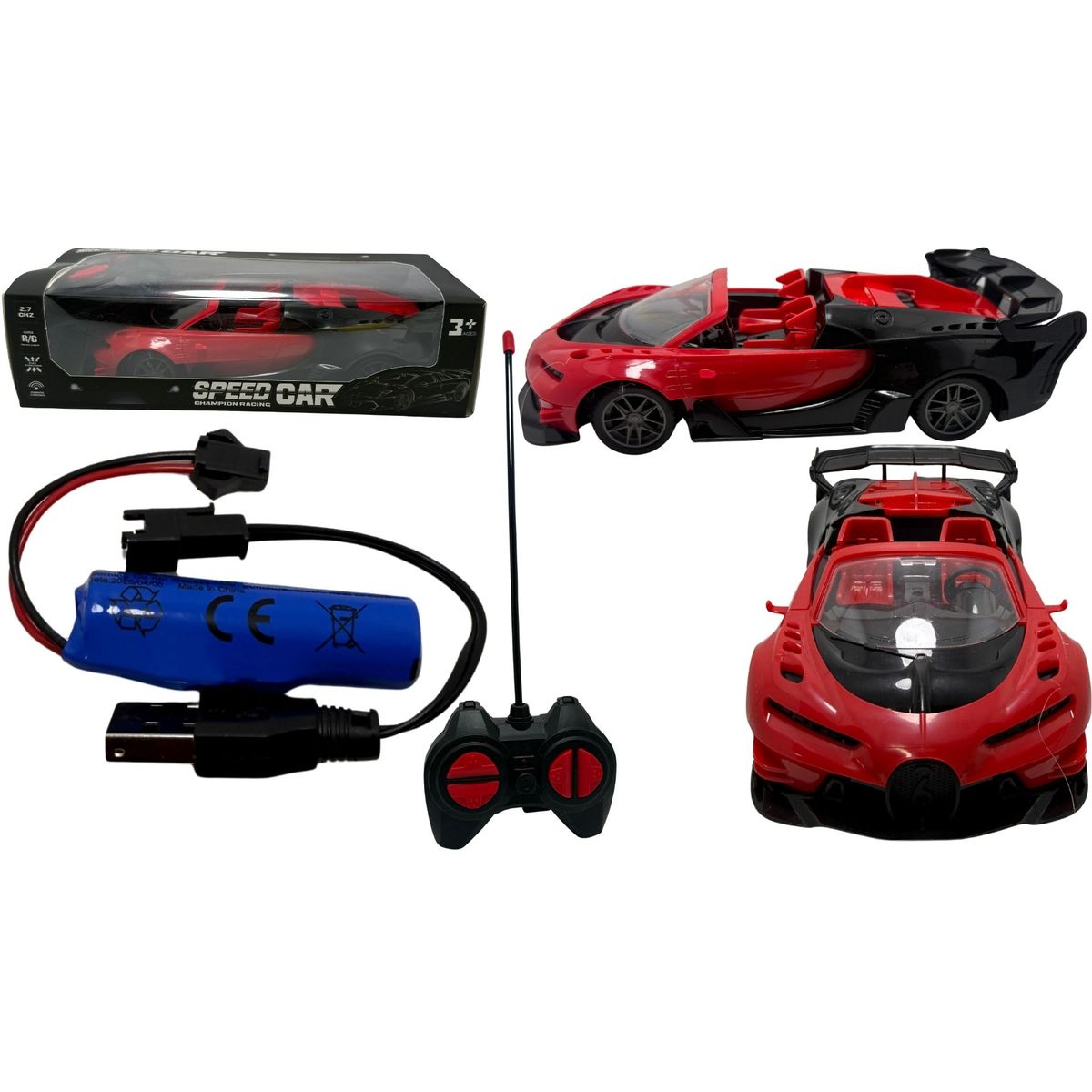 MAZUGI - Carro Descapotable Sport Pilas Recargables A Control Remoto