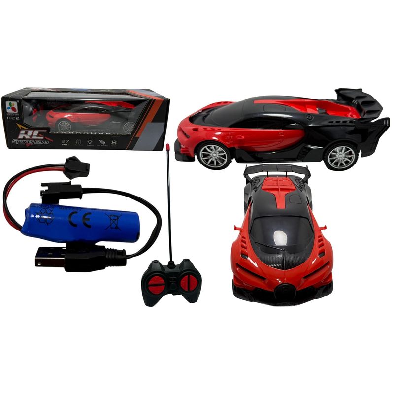 MAZUGI - Carro De Carreras Sport Pilas Recargables Luz Control Remoto