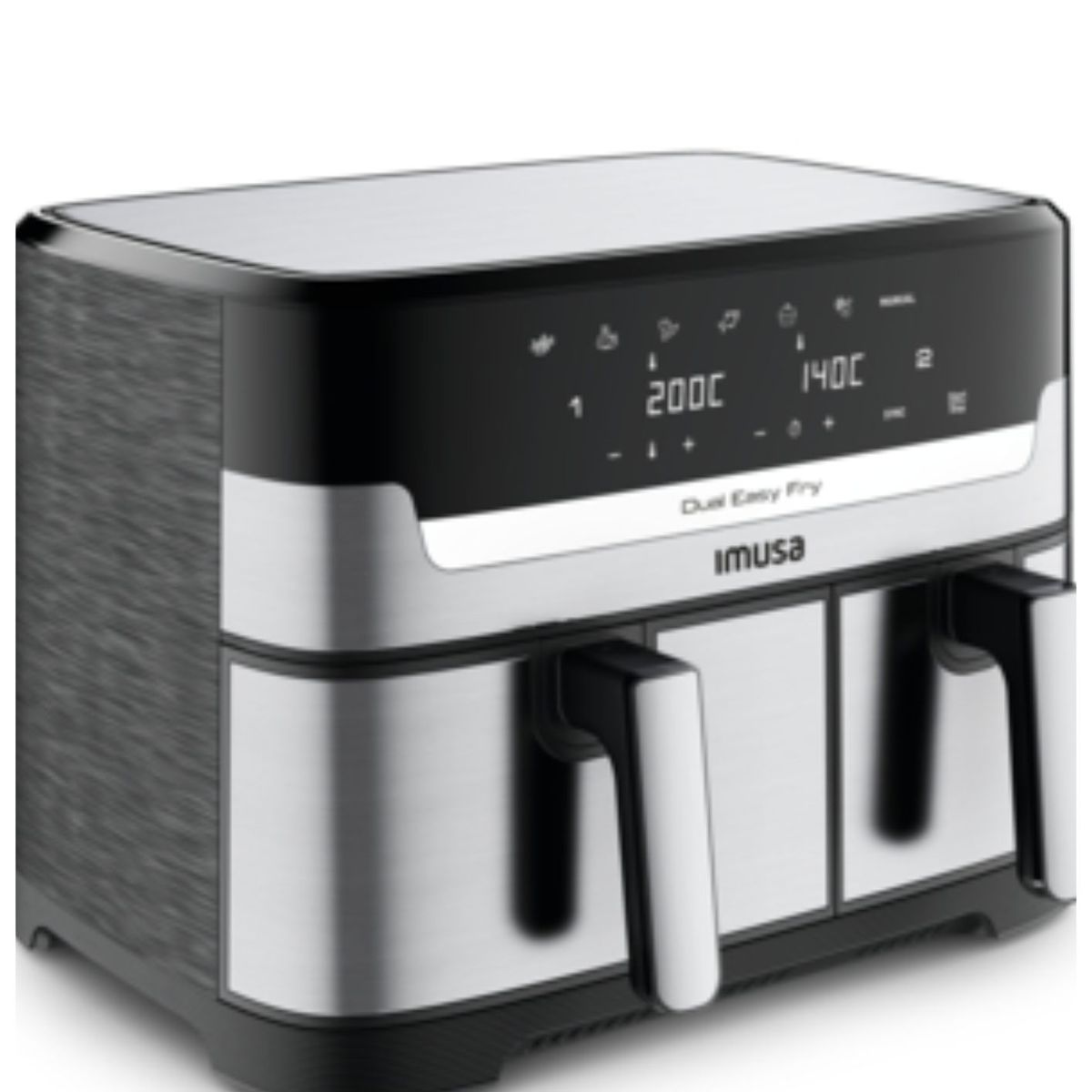 IMUSA - Freidora de aire Imusa Dual 8.3 Litros, doble canasta.