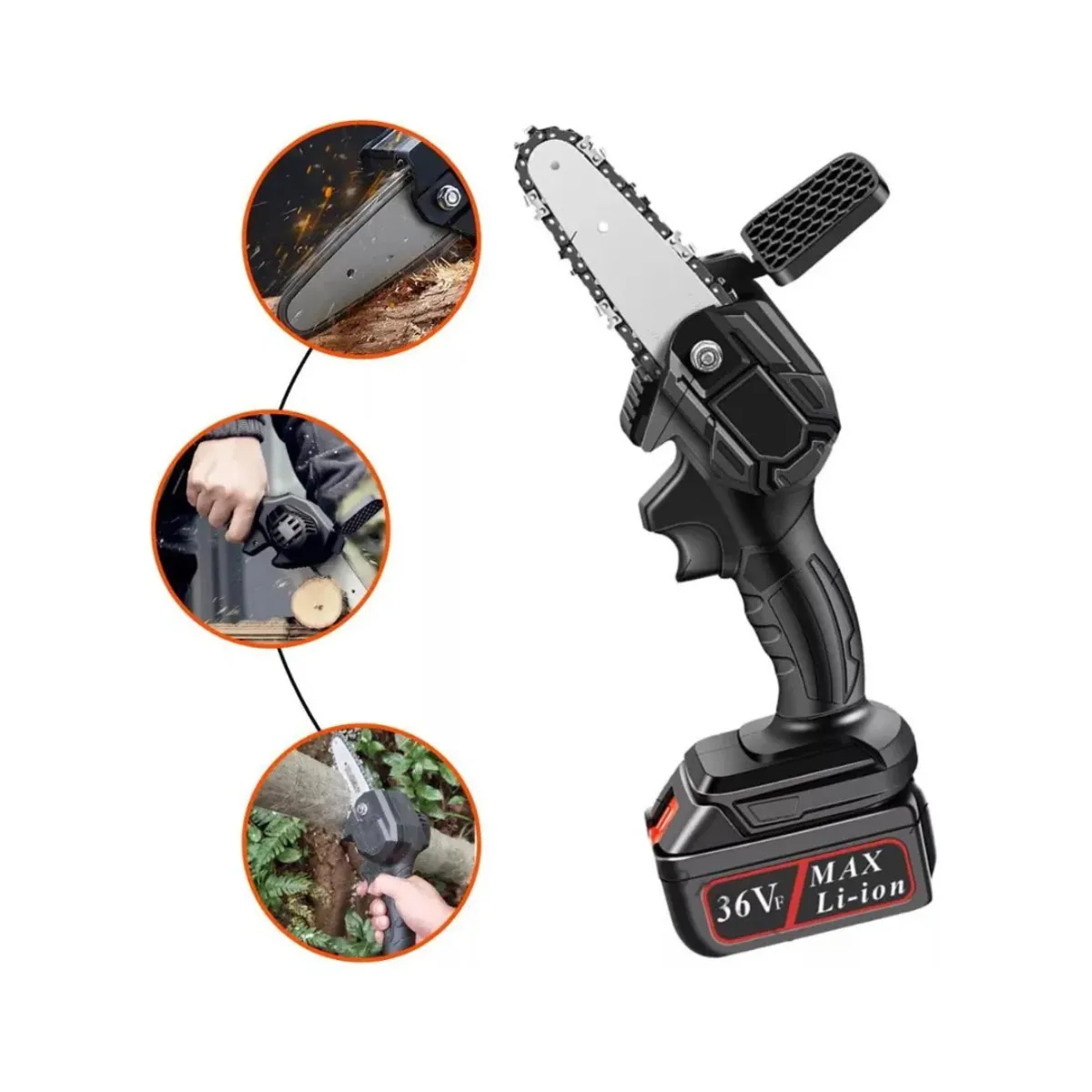 GENERICO - MINI MOTOSIERRA ELECTRICA 1 BATERIA