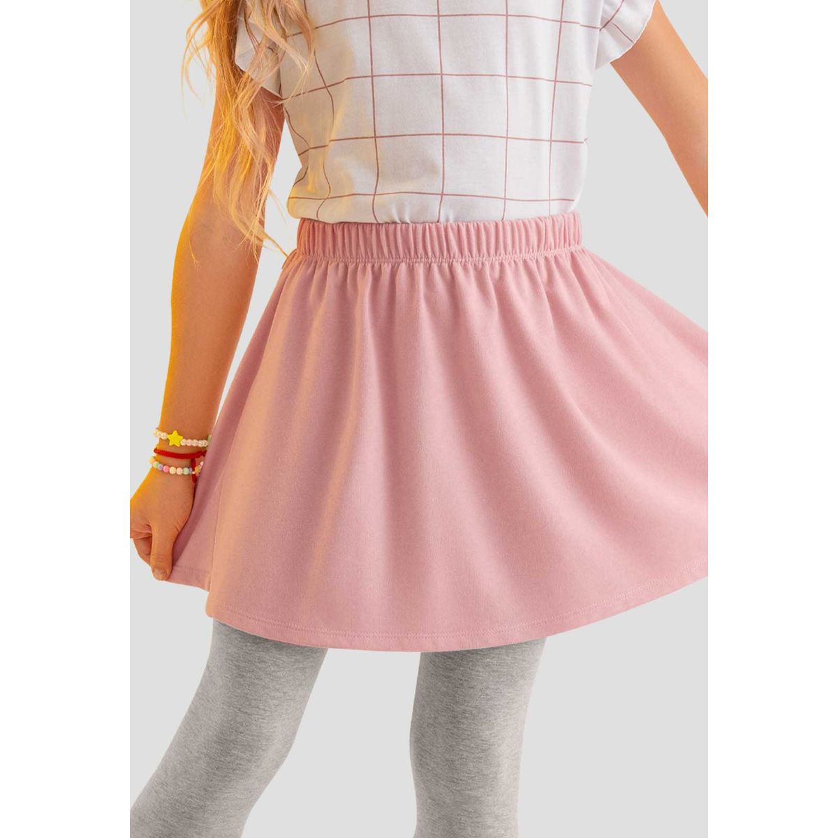 MARKETING PERSONAL - Falda Paq X2 Infantil Femenino Gris Jaspe  Mp 112556