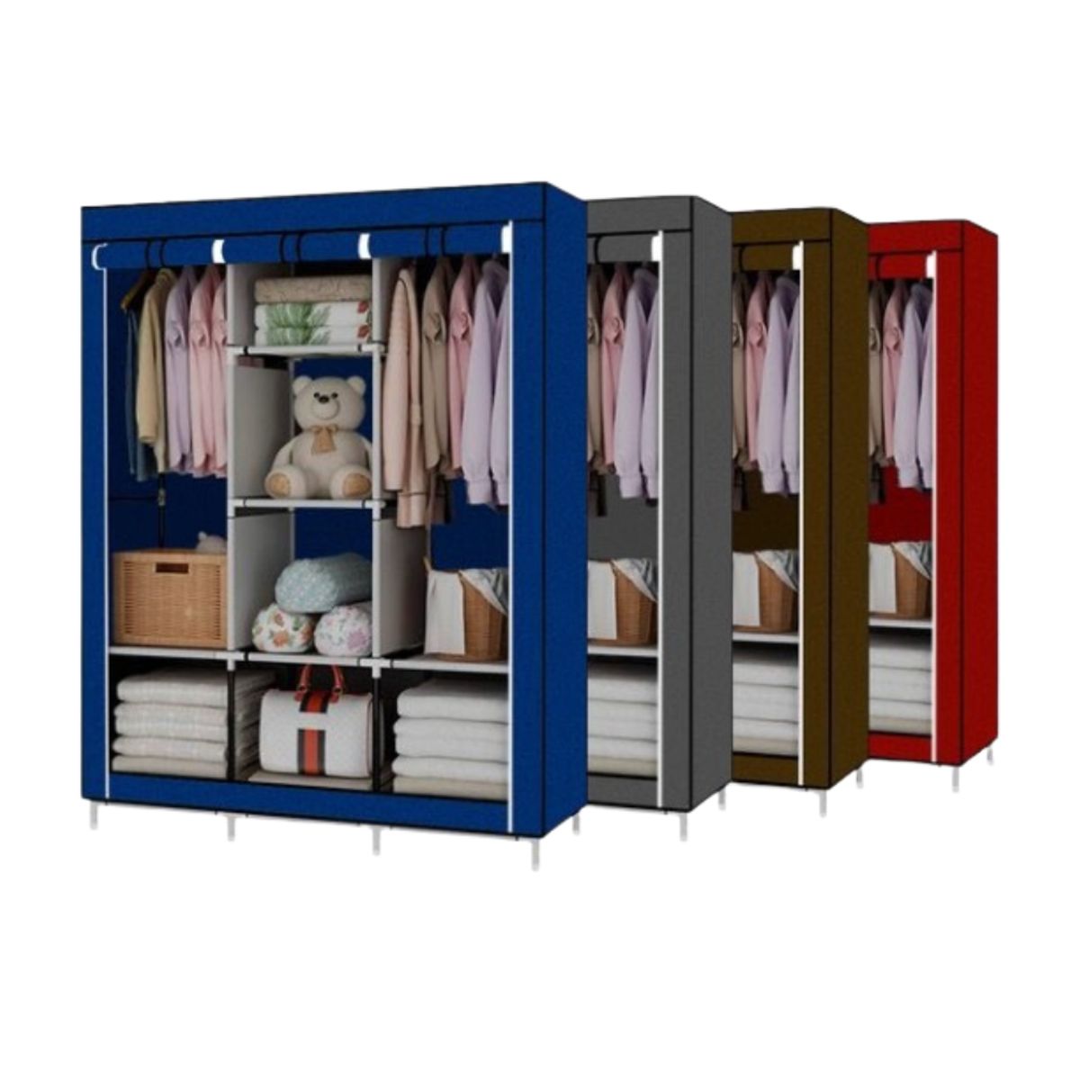 GENERICO - Closet Armable 8 Espacios Organizador Cubre Polvo Tela Portátil