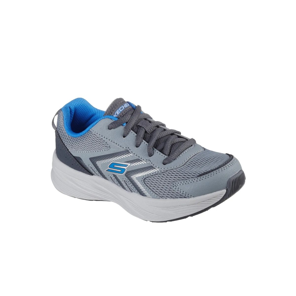 SKECHERS - Tenis Skechers Niño Microspec Tread 404116L-GYBL Gris Running