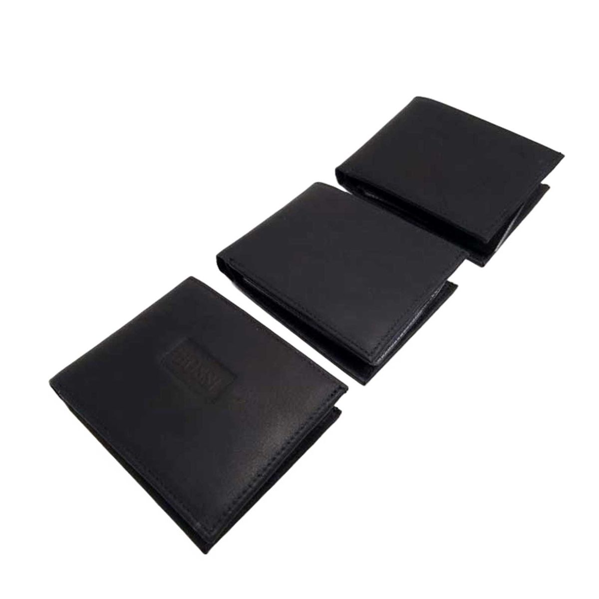 GENERICO - Pack x 3 Billeteras en cuero para hombre Surtidas