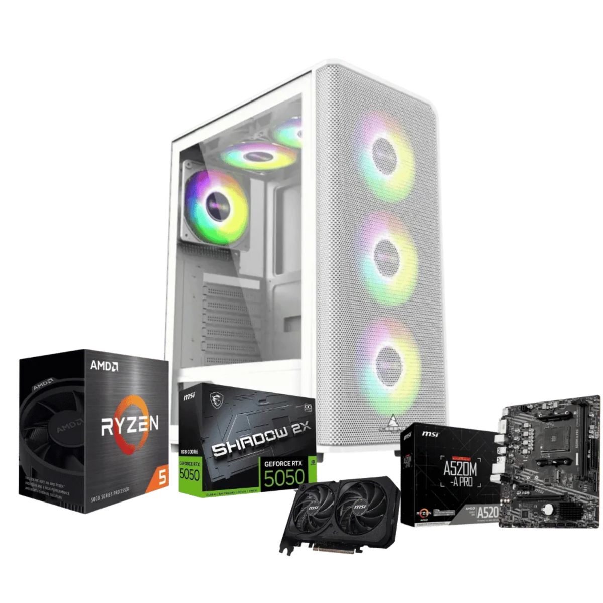 AMD - Cpu Master FDWA5255M116G Ryzen 5 5500 16GB RAM SSD 1TB Fuente 500W T.V 5050